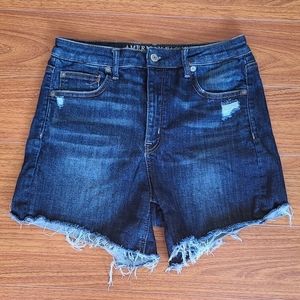 AE Ne(x)t Level High-Waisted Denim Short Short - Dark Indigo
